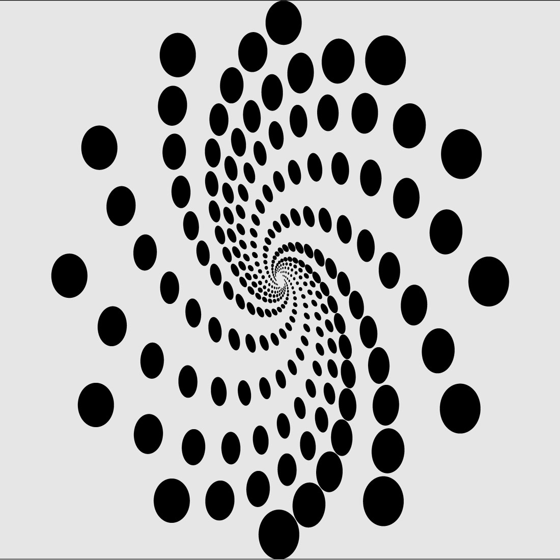 Gradient Background in Fibonacci spiral with black and white preview image.