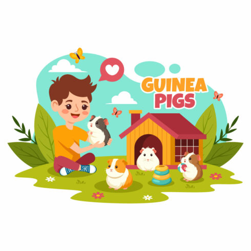 12 Guinea Pig Pets Illustration cover image.