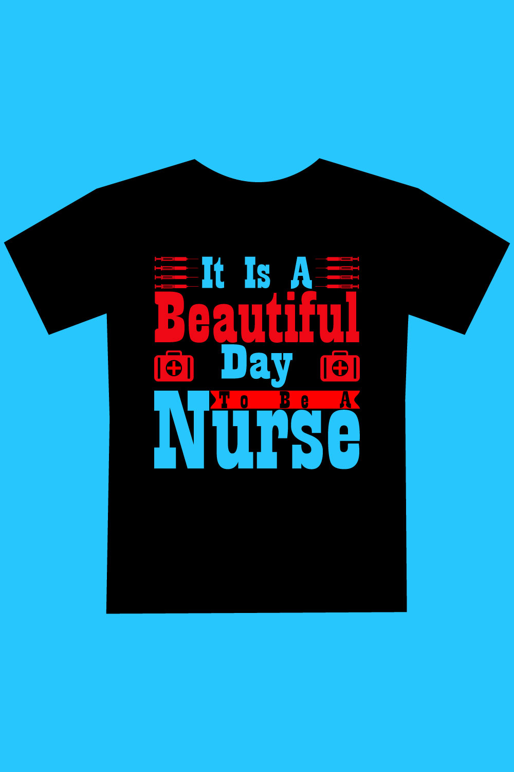 Celebrating Nurses Day T shirt design 2024 pinterest preview image.