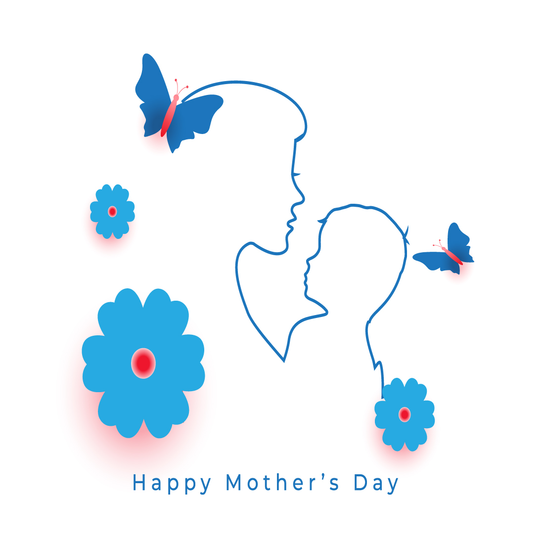 Happy Mother Day Vector Illustration preview image.