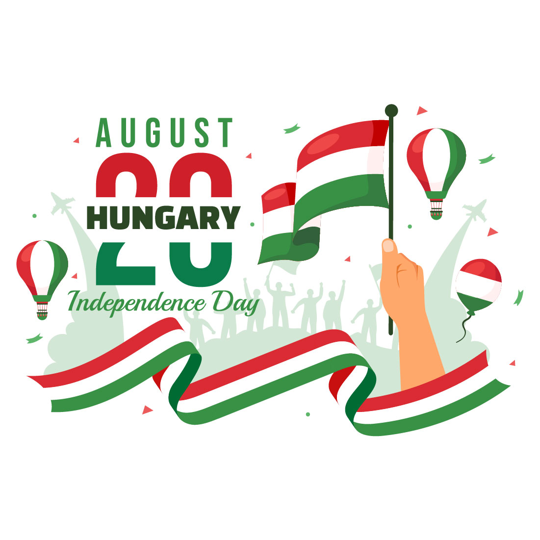 15 Hungary Independence Day Illustration preview image.