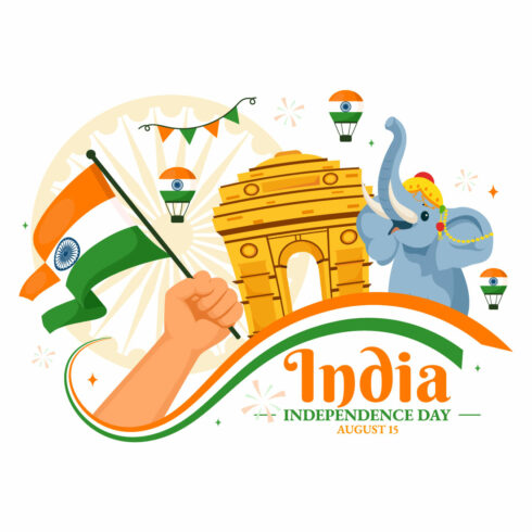 14 India Independence Day Illustration cover image.