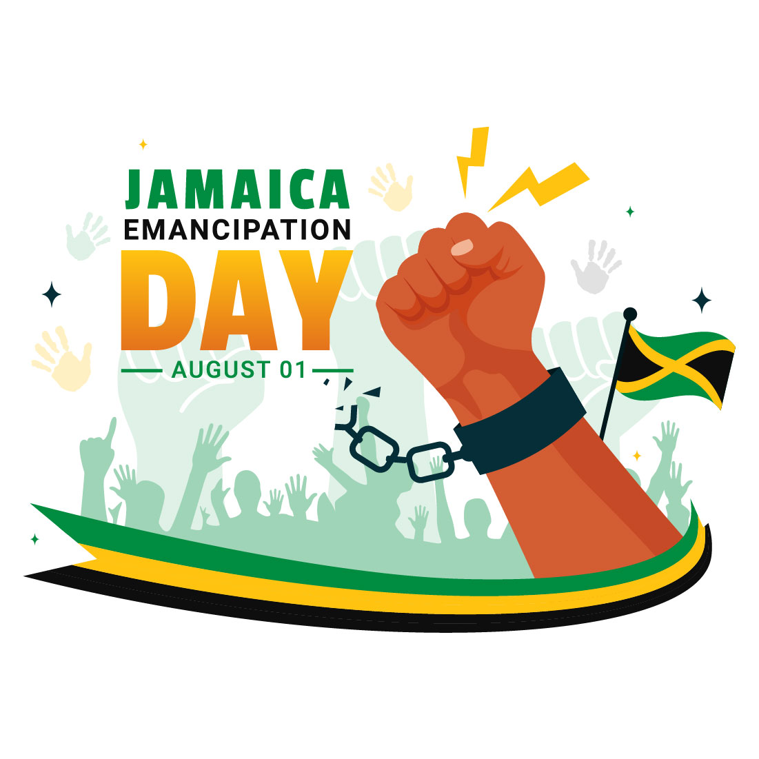 10 Jamaica Emancipation Day Illustration preview image.