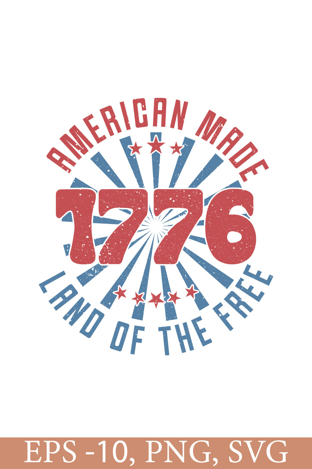 Land of the Free t shirt design pinterest preview image.