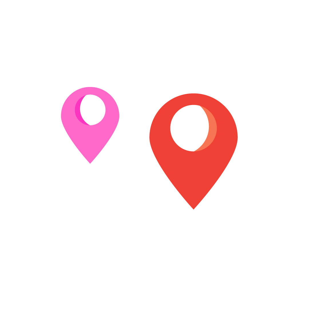 Vector minimalist location logo preview image.