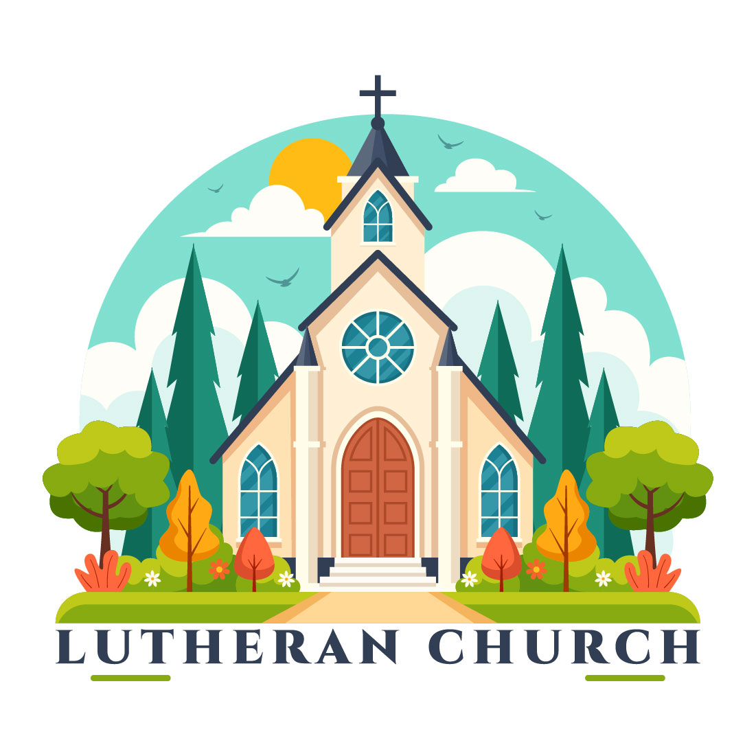 9 Lutheran Church Illustration cover image.