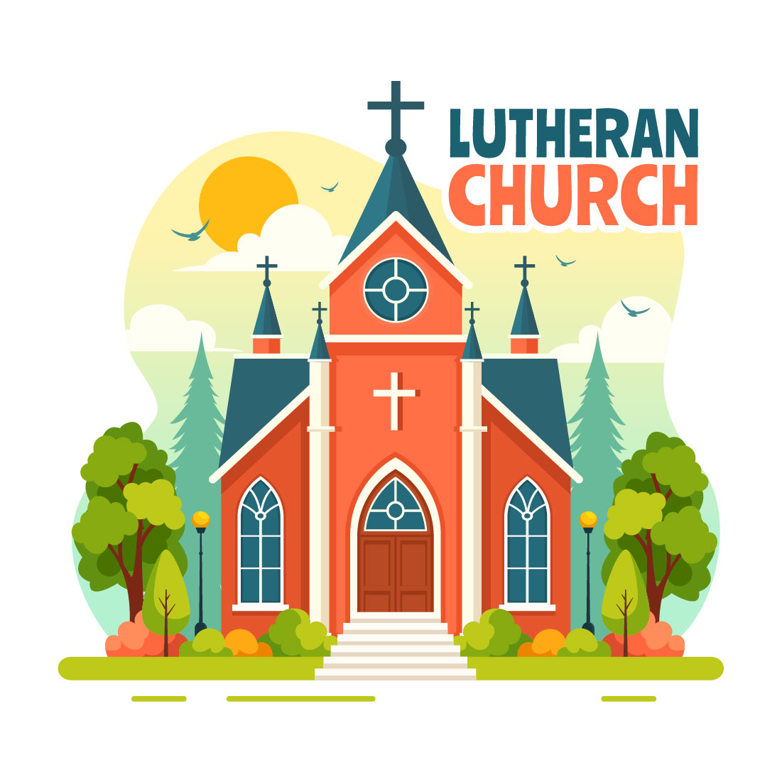 9 Lutheran Church Illustration preview image.