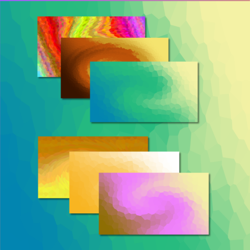 8 abstract swirl polygon colorful background bundle cover image.