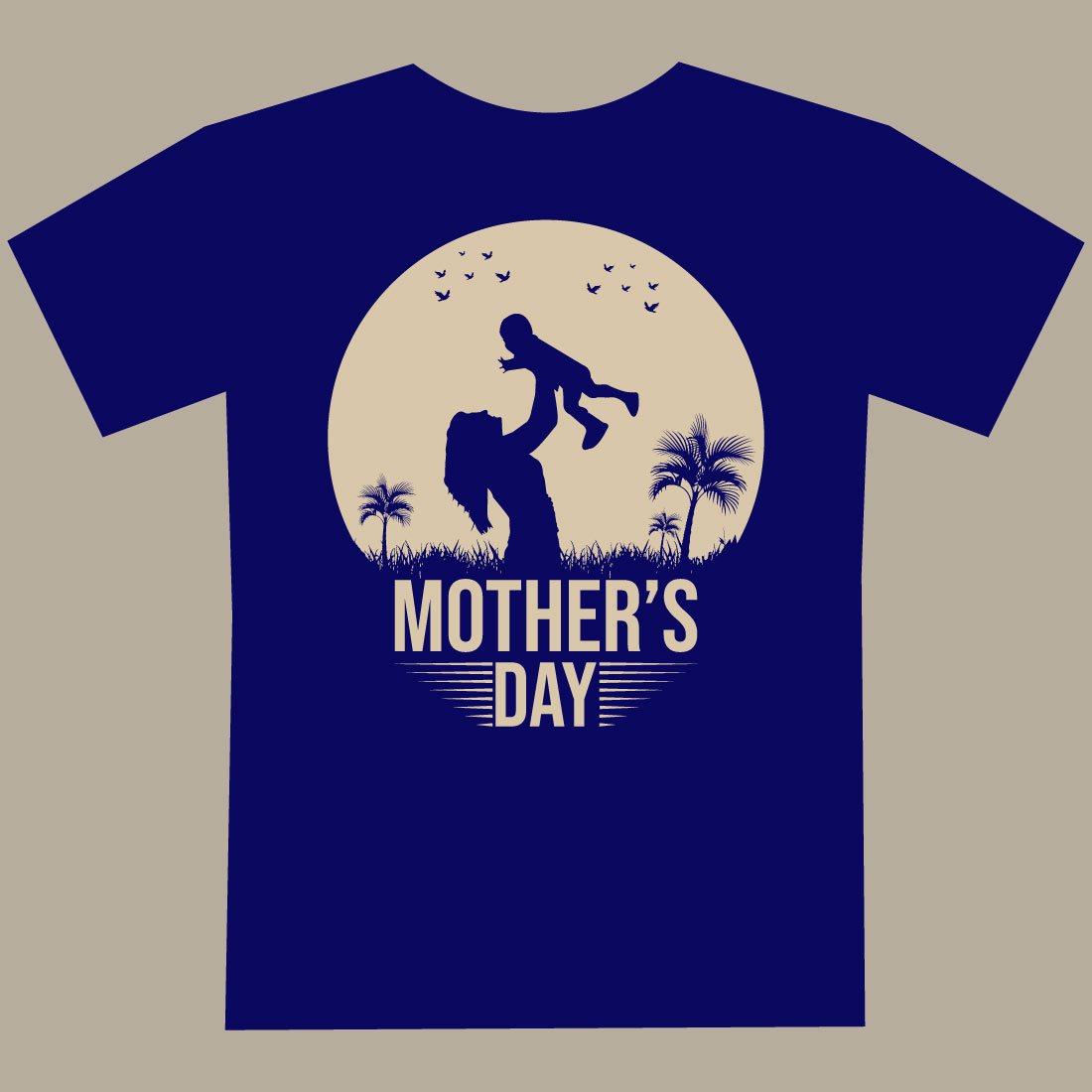 Mother day T shirt design preview image.