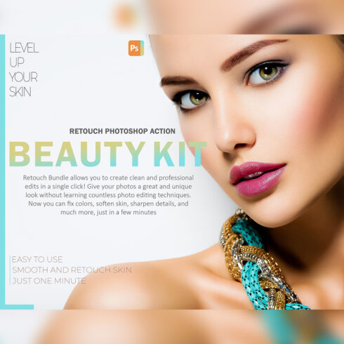 16 Photoshop Actions, Beauty Kit Ps Action, Perfect Skin ACR Preset, Makeup Ps Filter, Atn Portrait And Lifestyle Theme For Instagram, Blogger cover image.