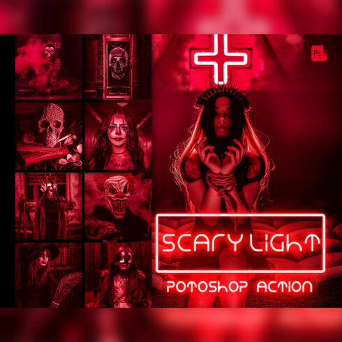 12 Photoshop Actions, Scary Light Ps Action, Spooky ACR Preset, Halloween Ps Filter, Atn Portrait And Lifestyle Theme For Instagram, Blogge cover image.