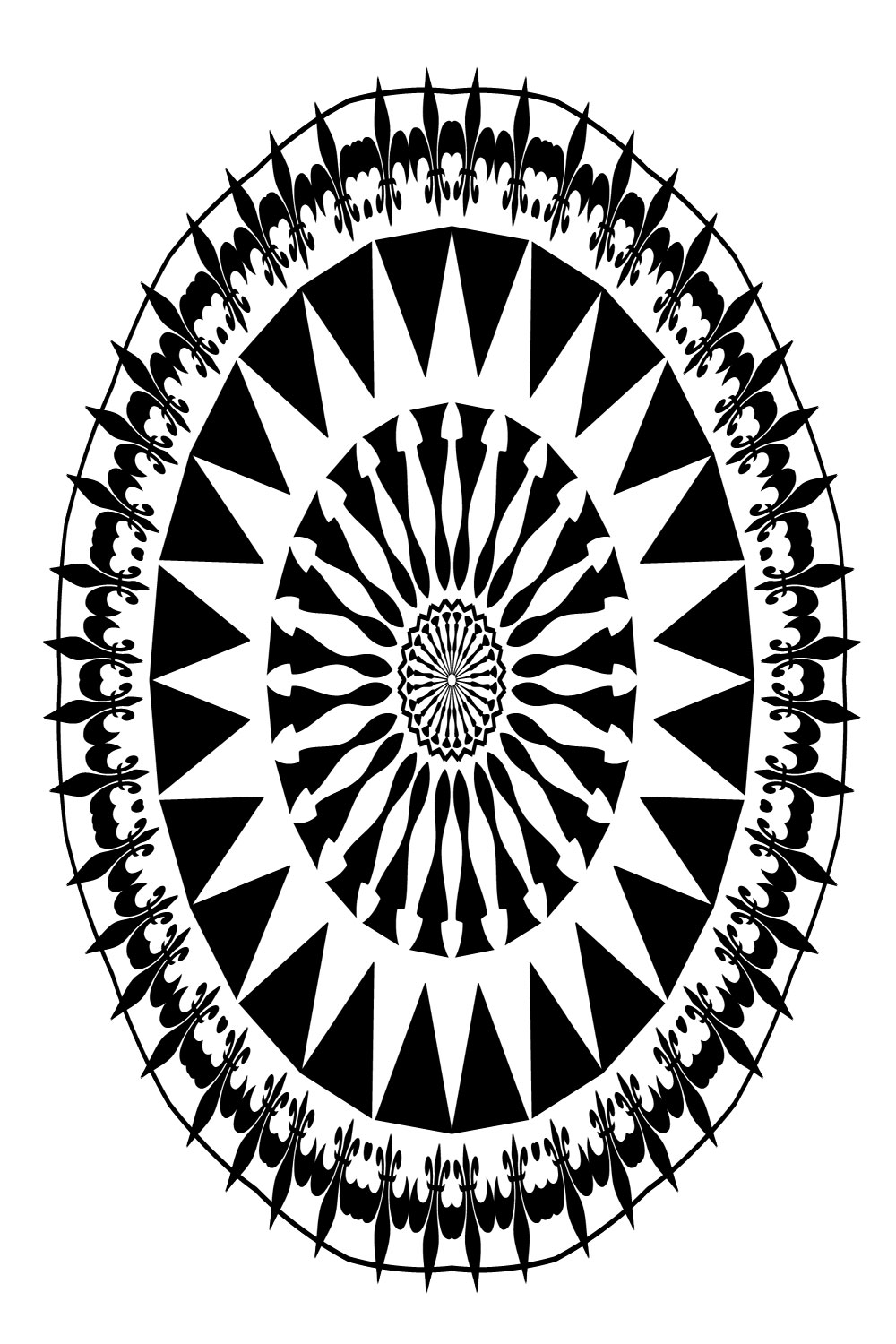 Mandala-Art-with-black-tie pinterest preview image.