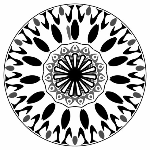 Mandala-Art-with-rounded-black-and-white cover image.