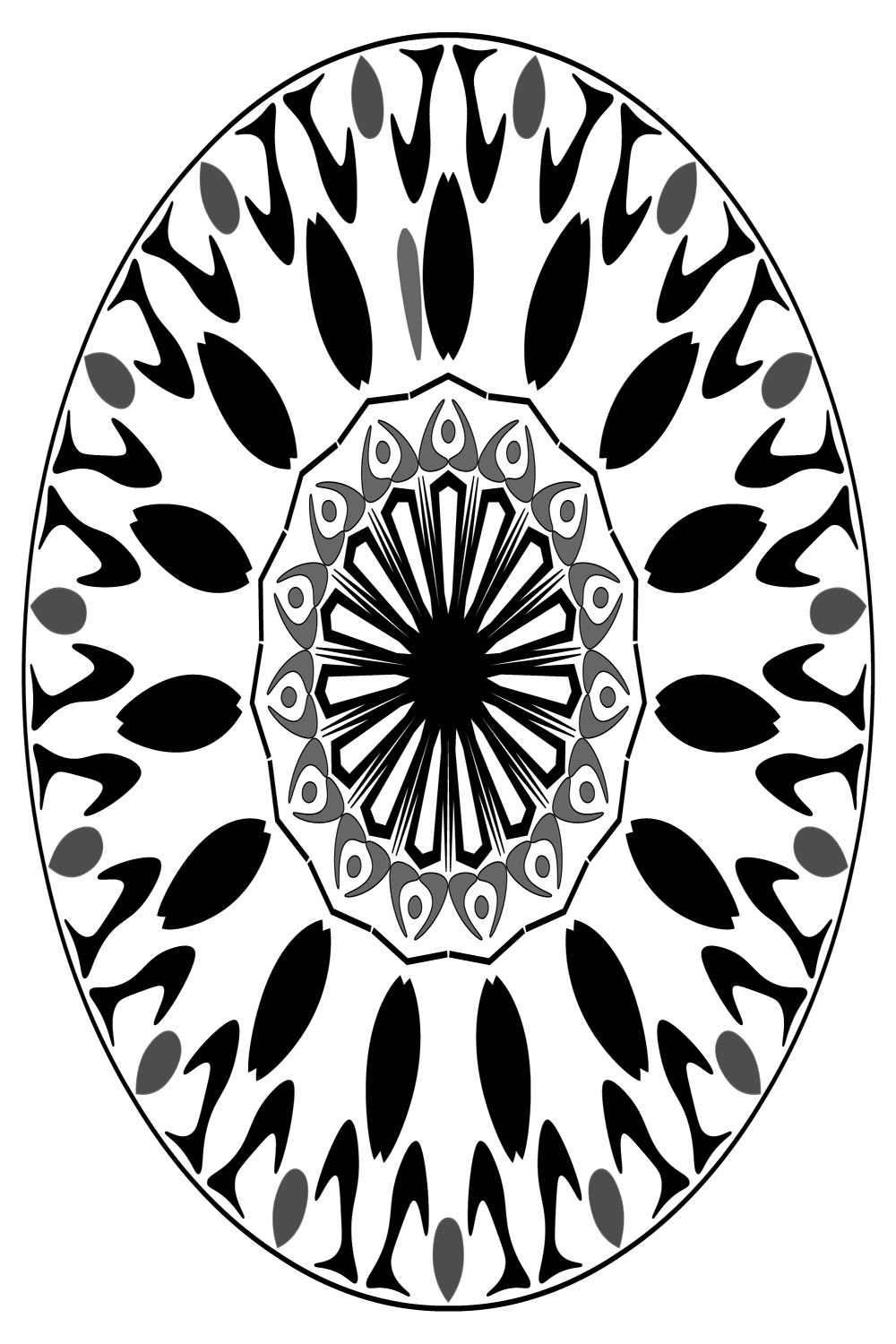 Mandala-art-with-fish-and-circuls pinterest preview image.