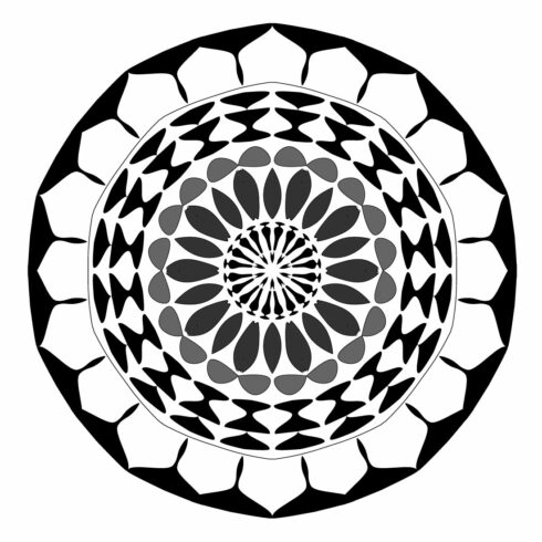 Mandala-Art-with-lotus-flower-in-black-and-white cover image.