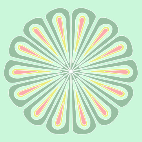 Mandala Green colour background with yellow and dark green cover image.