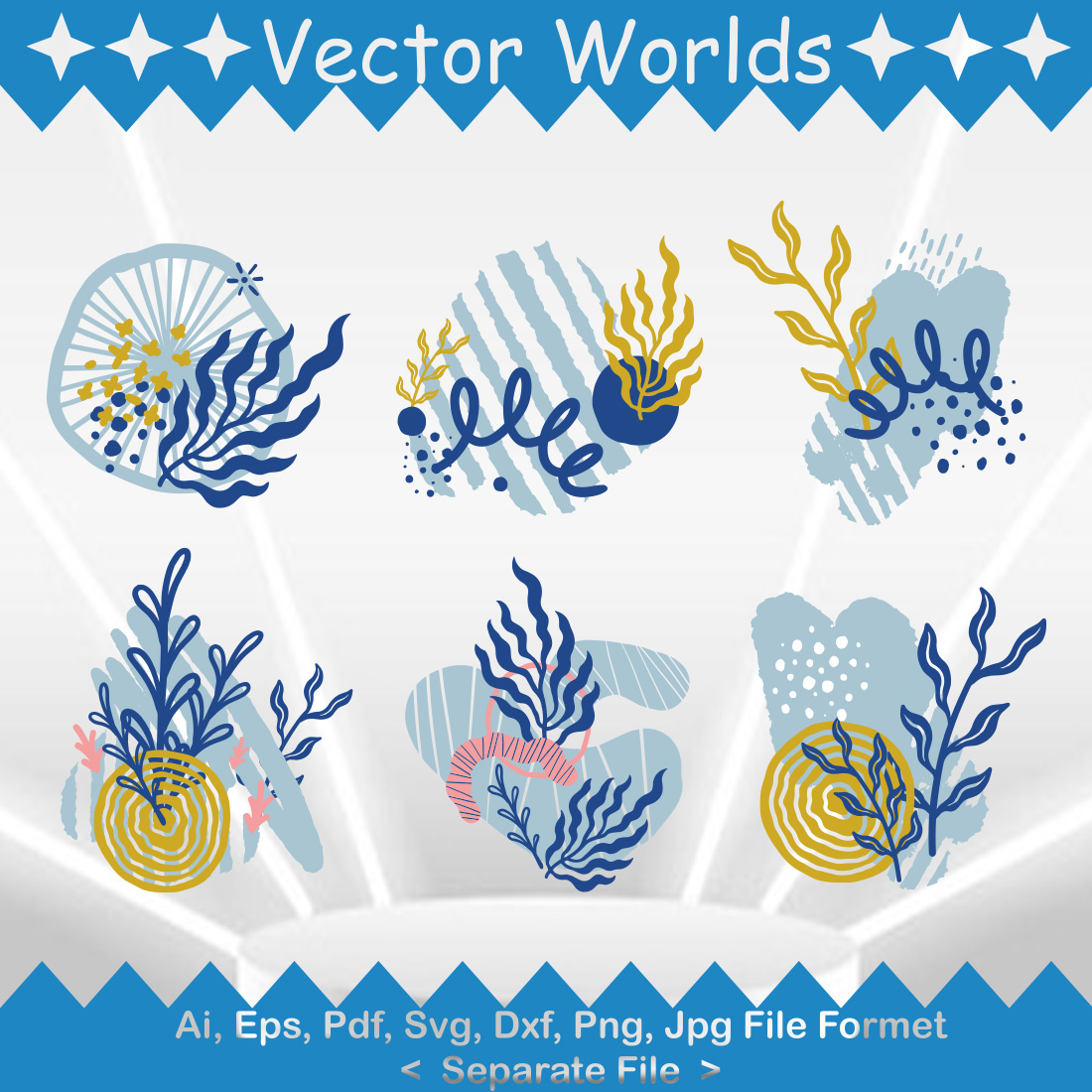 Leaf Brush SVG Vector Design cover image.