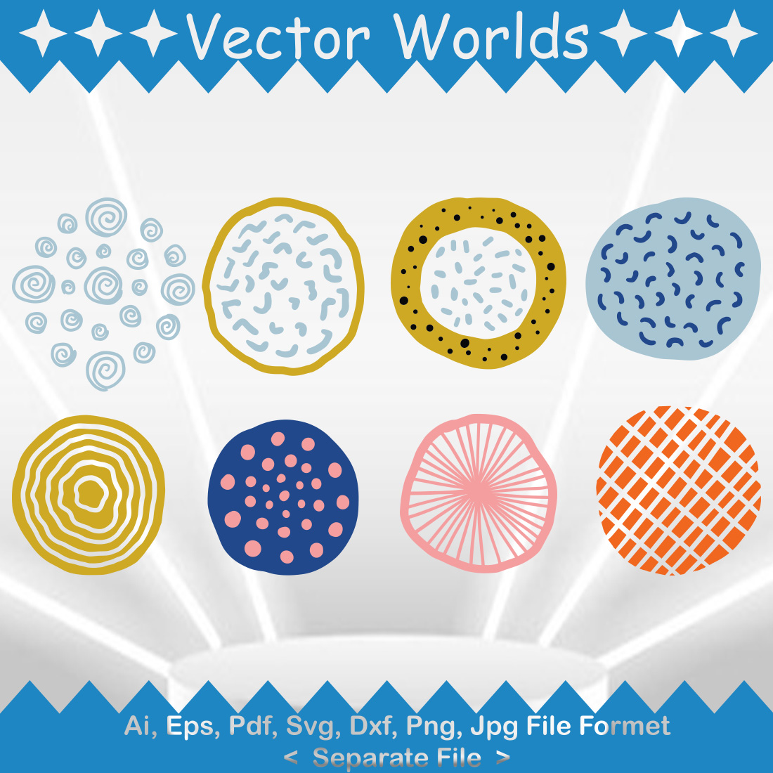 Leaf Circle SVG Vector Design preview image.