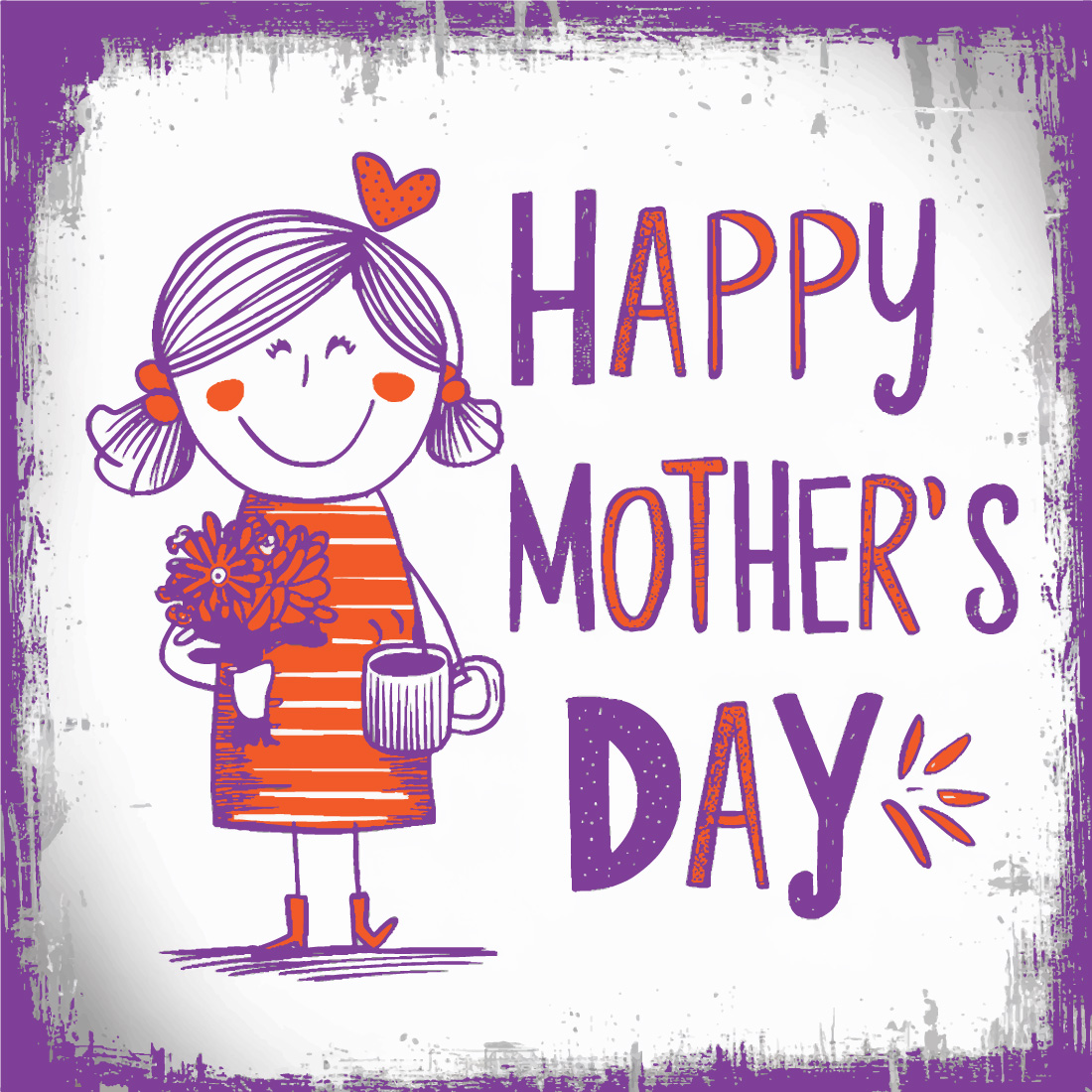Happy Mother Day Illustration preview image.
