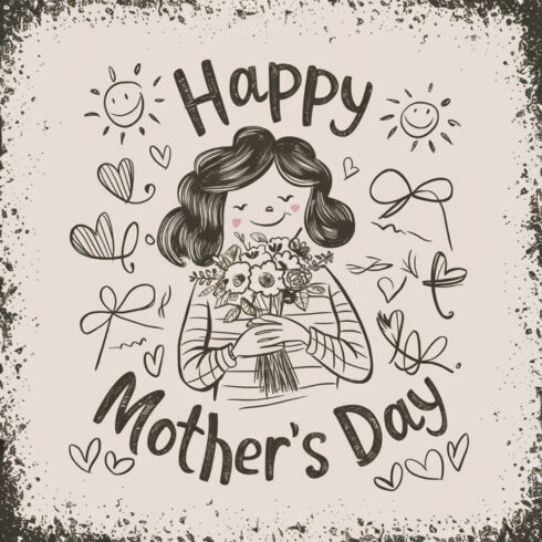 Happy Mother Day Vector Illustration cover image.