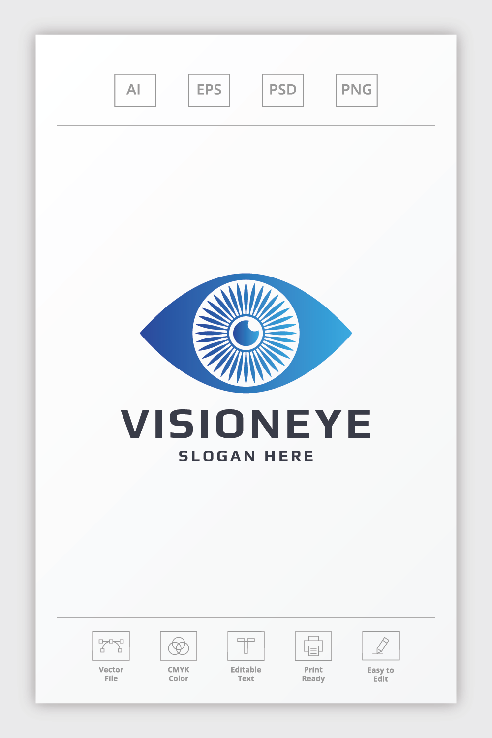 Vision Eye Tech Logo pinterest preview image.