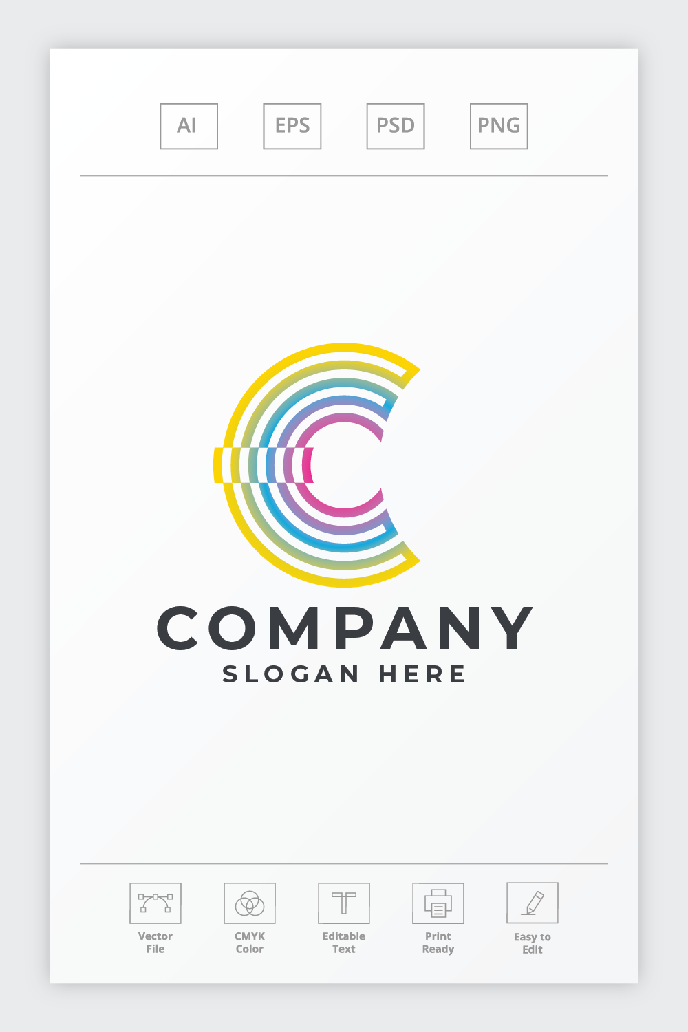 Company Letter C Logo pinterest preview image.