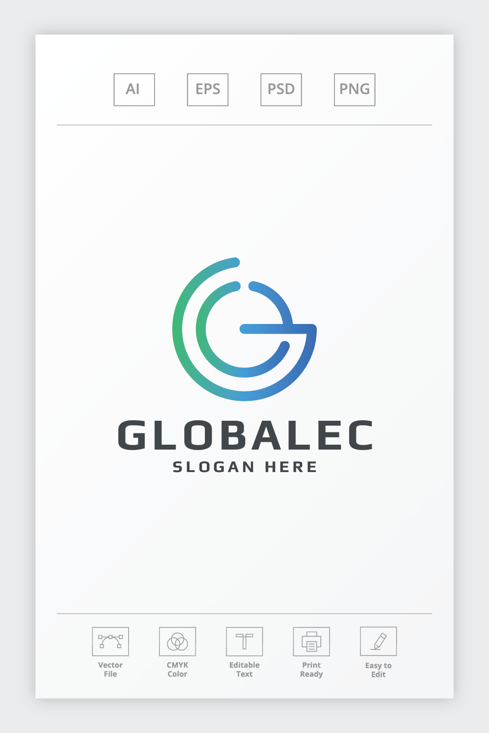 Globalec Letter G Logo pinterest preview image.