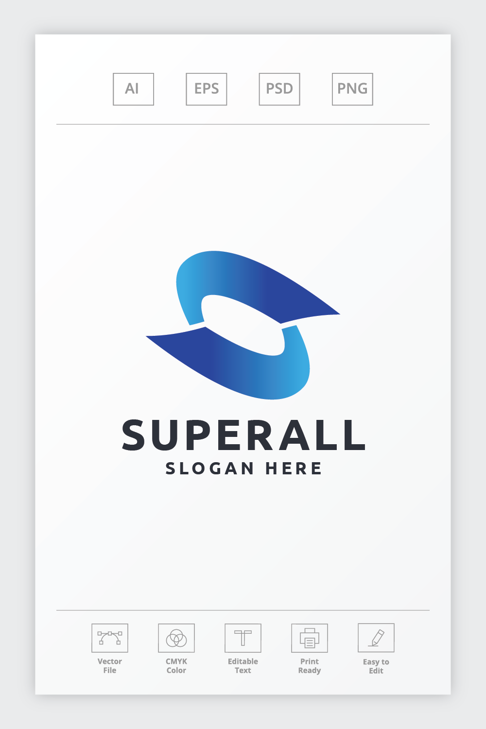 Superall Letter S Logo pinterest preview image.