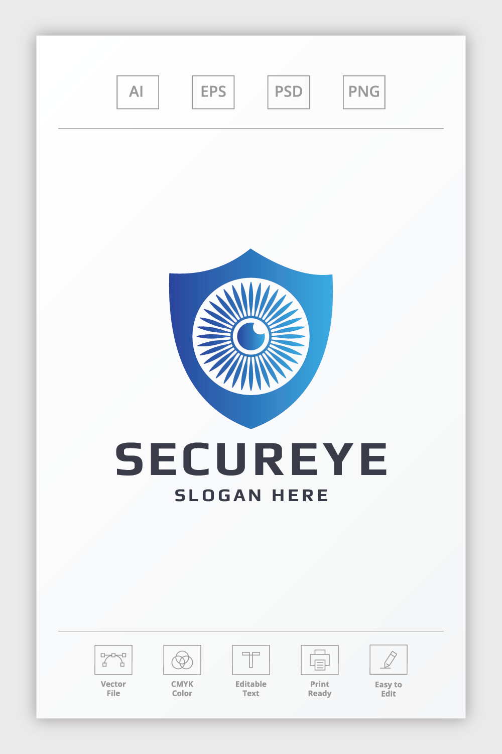 Secure Digital Eye Logo pinterest preview image.
