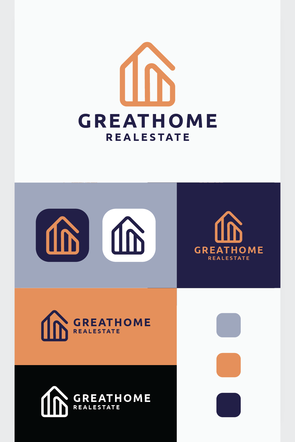 Great Home Real Estate Letter G Logo pinterest preview image.