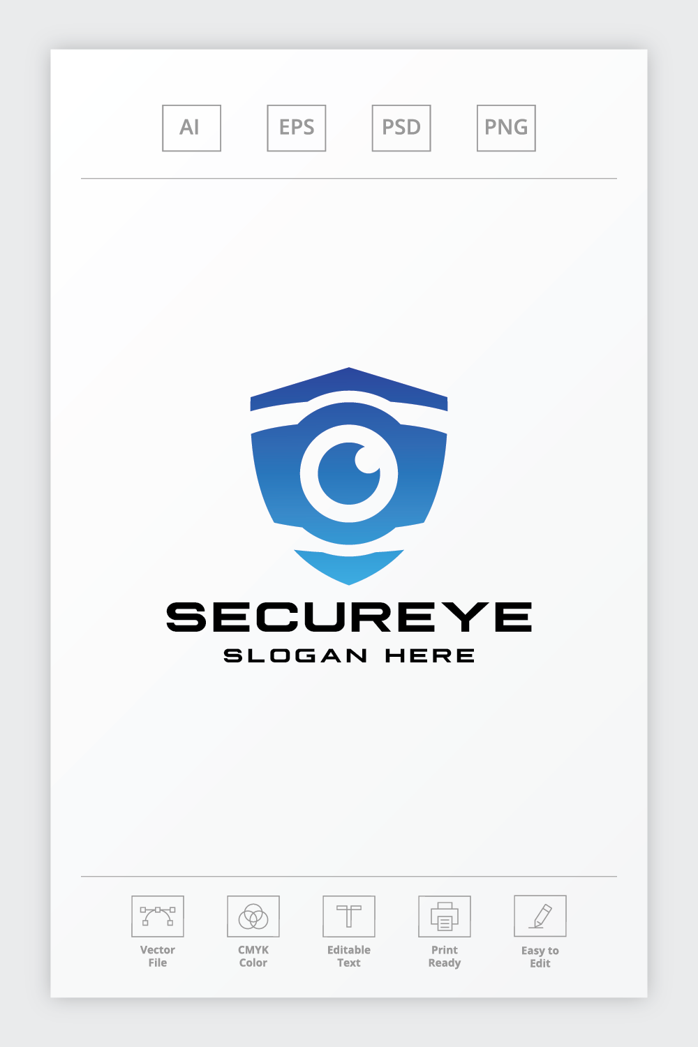 Secure Eye Logo pinterest preview image.