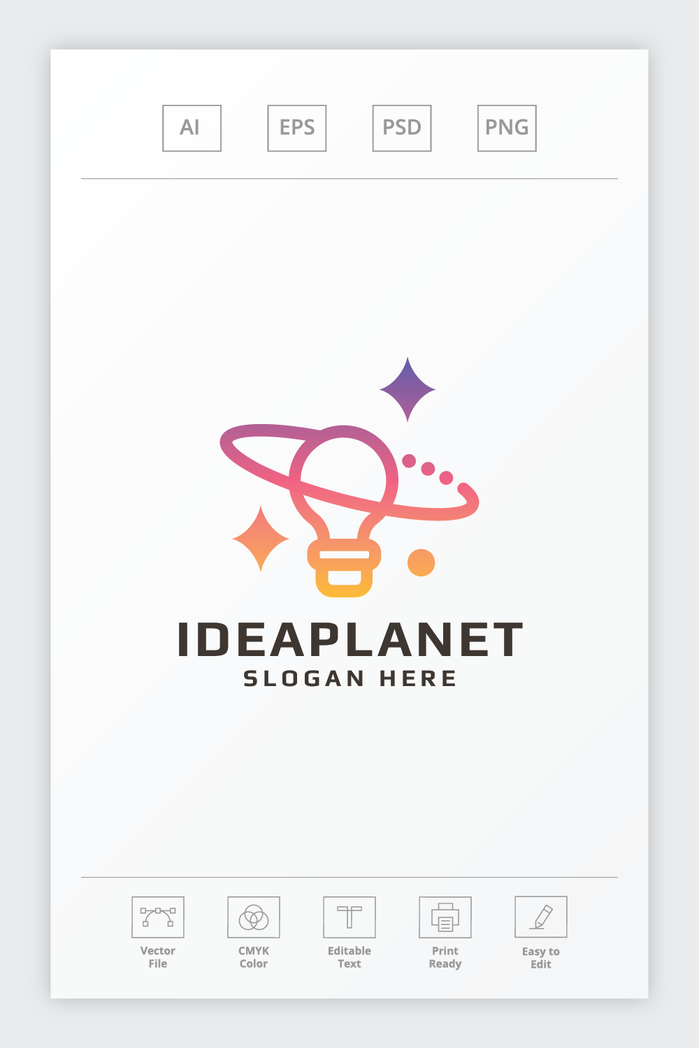 Idea Planet Professional Logo pinterest preview image.