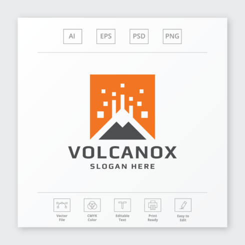 Volcanox Letter V Logo cover image.
