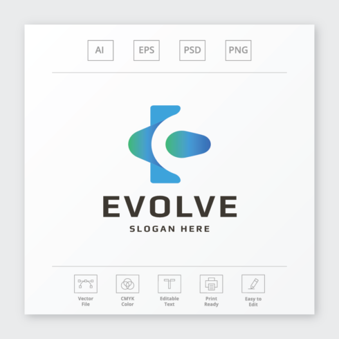 Evolve Letter E Logo cover image.