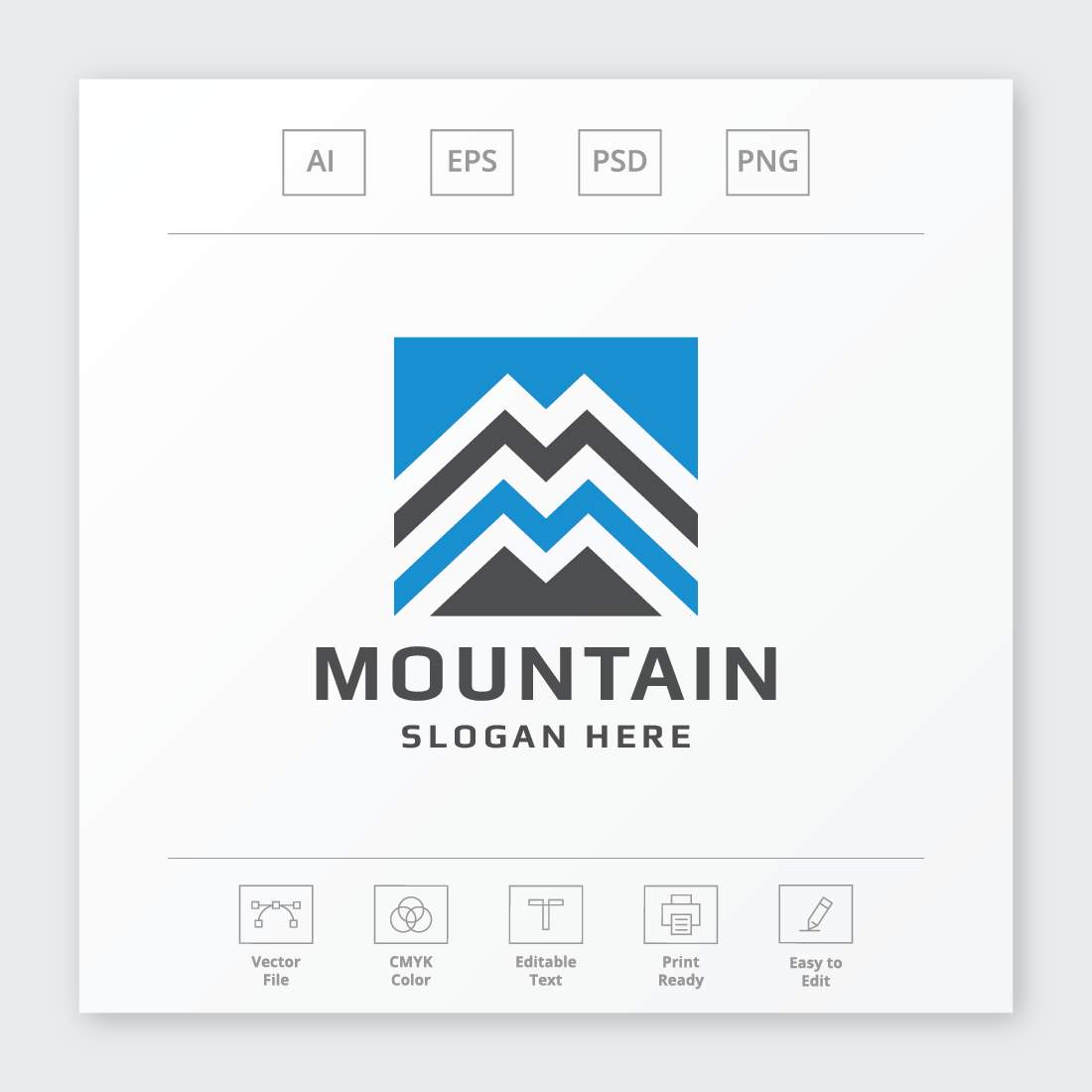Mountain Letter M Logo preview image.