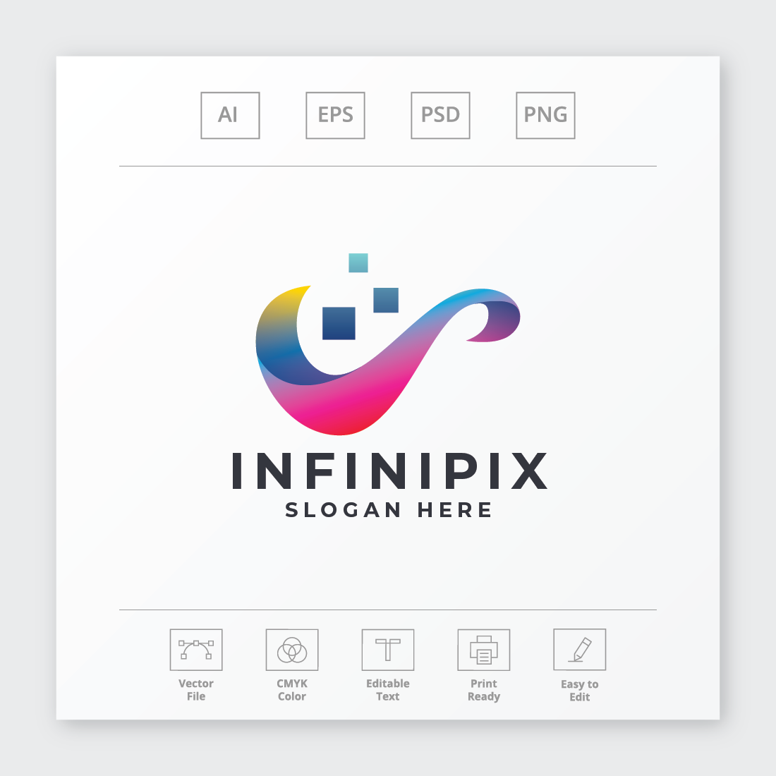 Infinity Pixel Logo cover image.