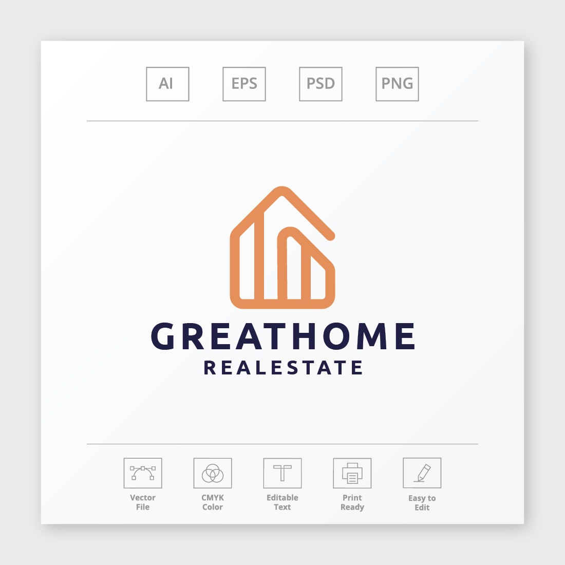 Great Home Real Estate Letter G Logo cover image.