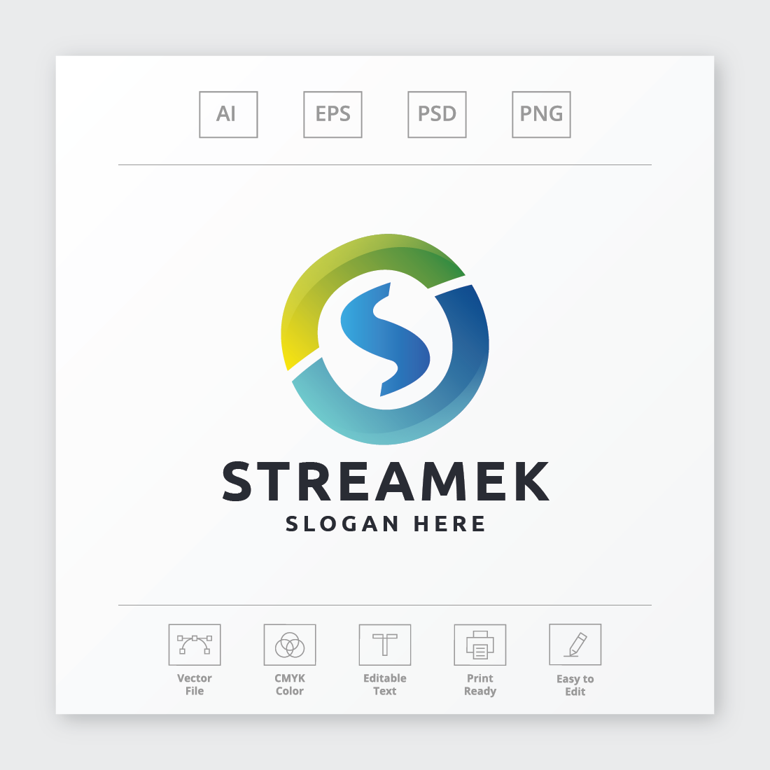 Streamek Letter S Logo preview image.