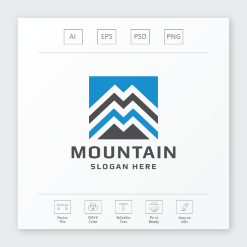 Mountain Letter M Logo cover image.