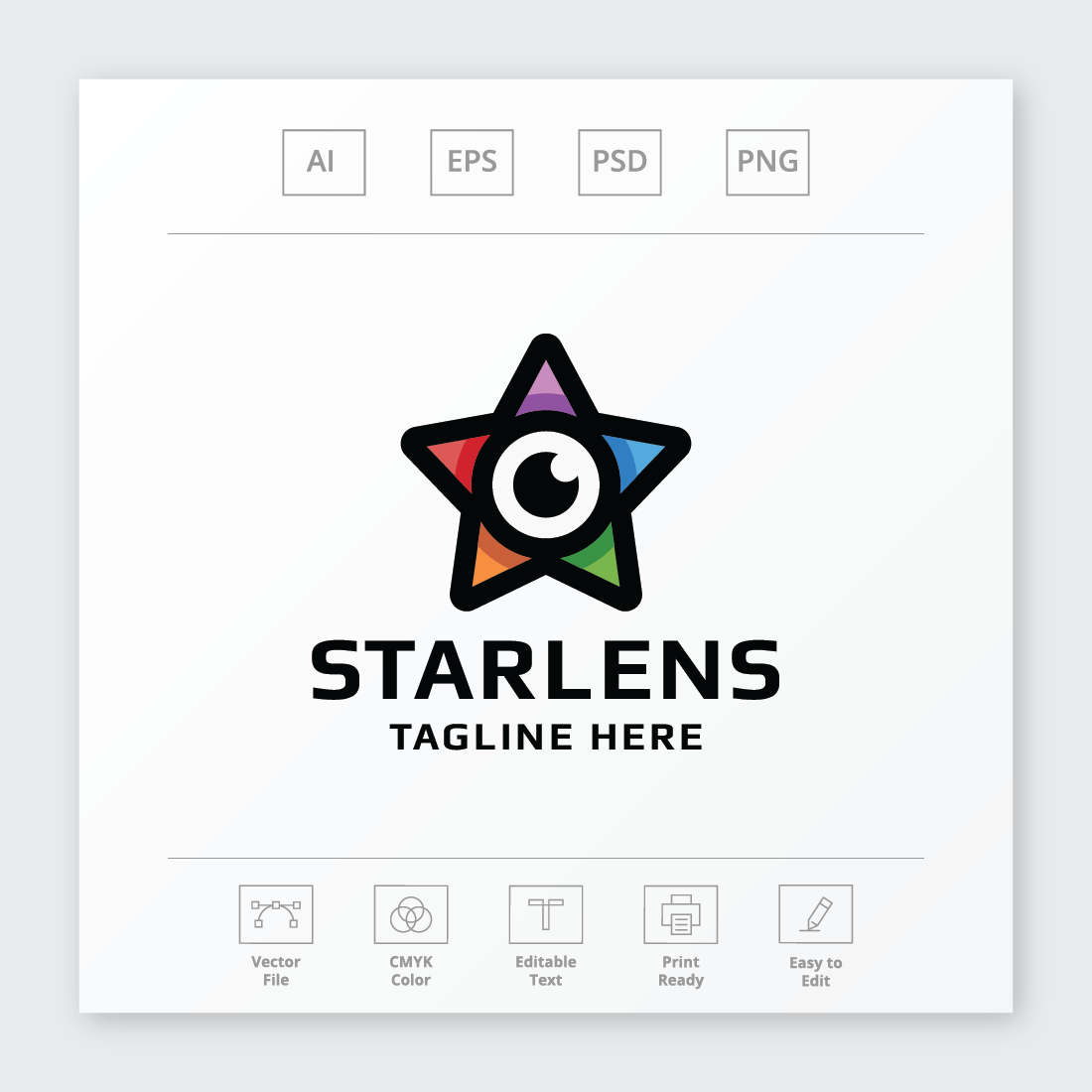 Star Lens Logo preview image.