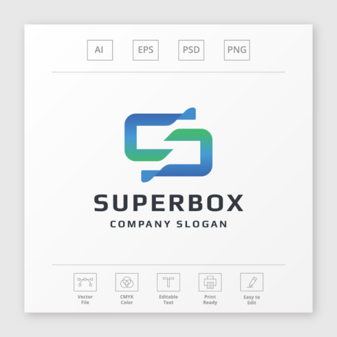 Super Box Letter S Logo cover image.