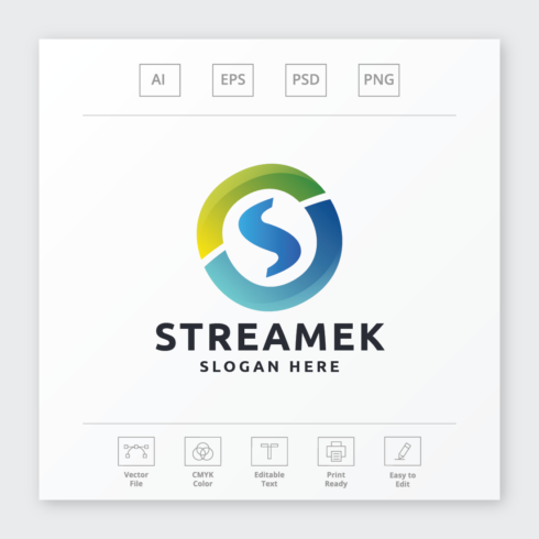Streamek Letter S Logo cover image.