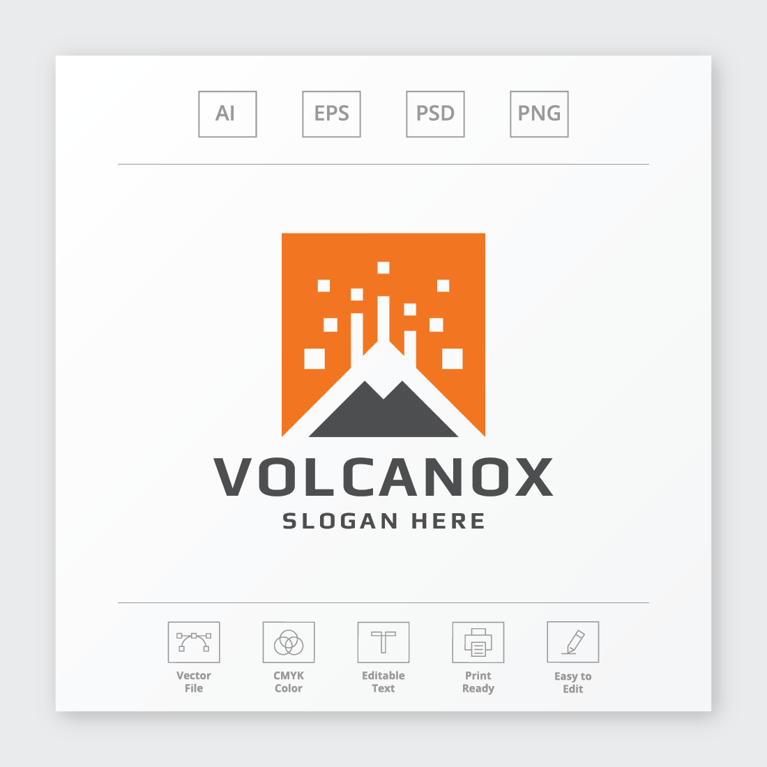 Volcanox Letter V Logo preview image.