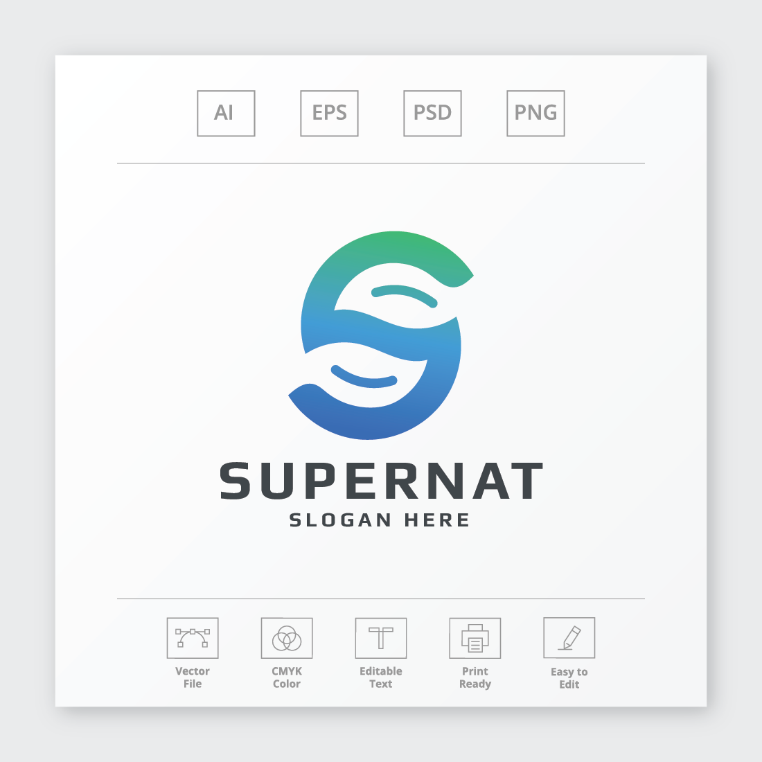 Super Nature Letter S Logo preview image.