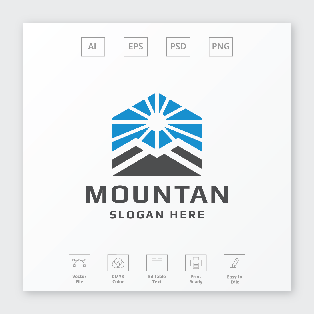 Mountan Letter M Logo preview image.