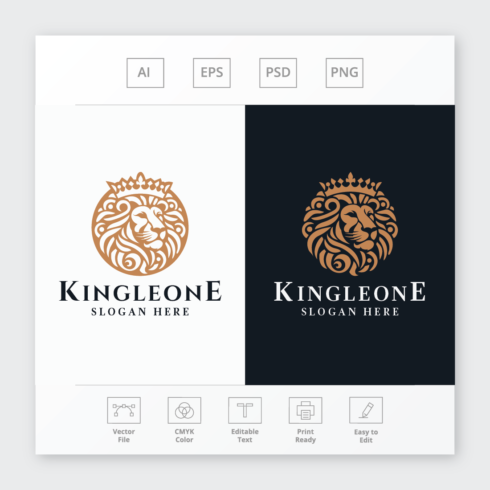 King Lion Head Logo cover image.