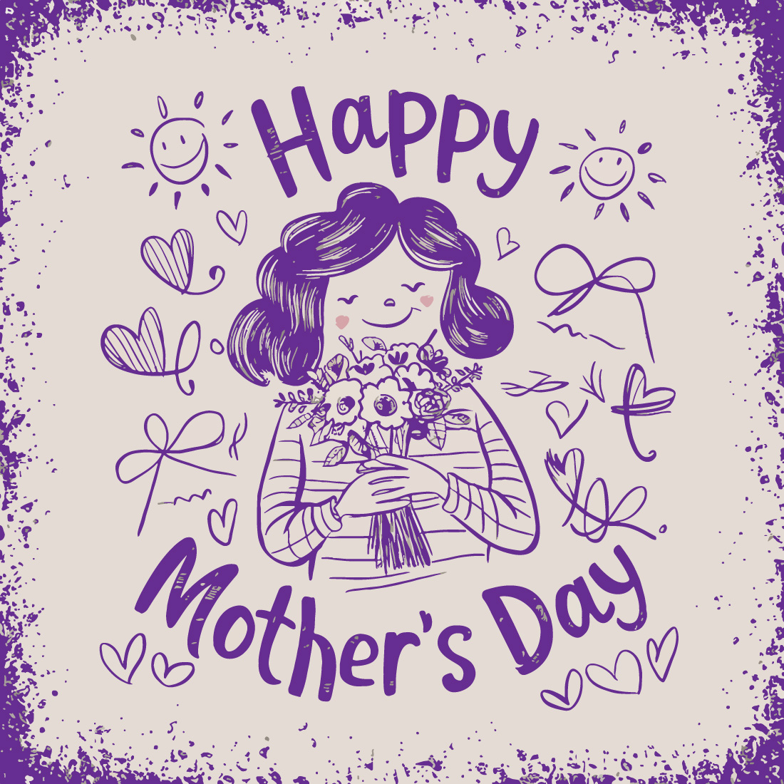 Happy Mother Day Vector Illustration preview image.