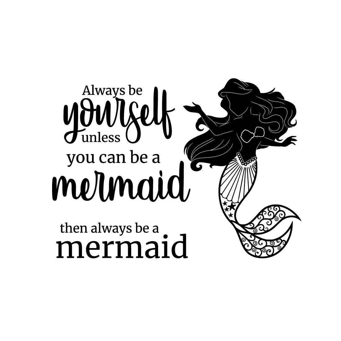 Disney Marmaid Svg T shirt vector logo design cover image.