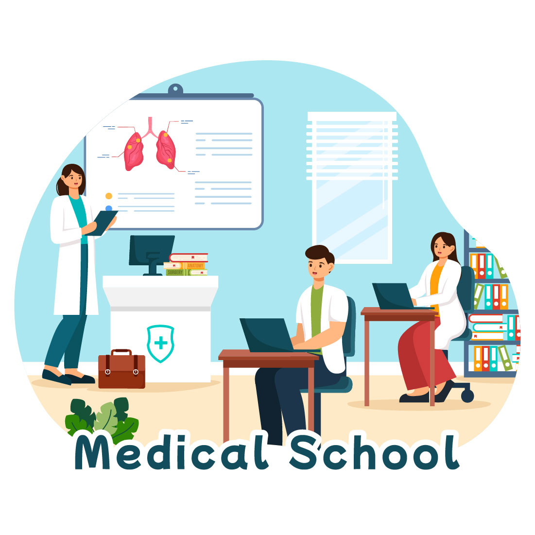 10 Medical School Illustration cover image.