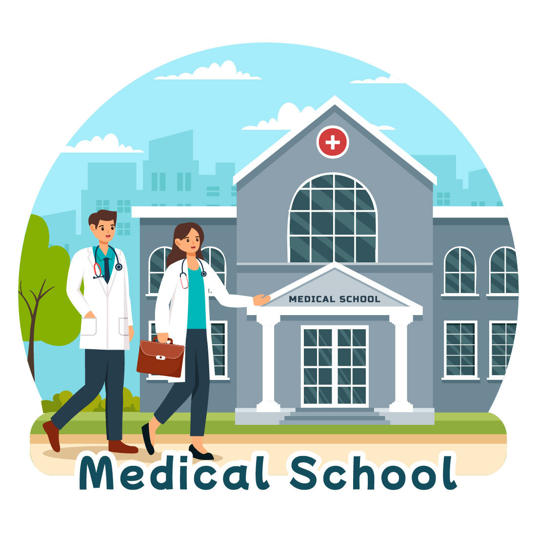10 Medical School Illustration preview image.